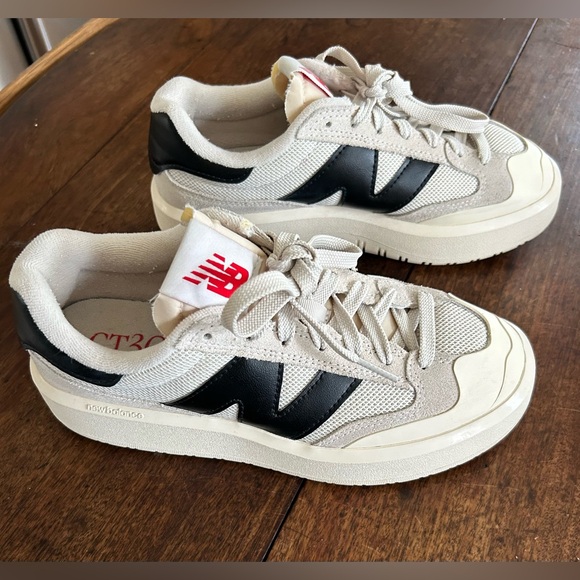 New Balance CT302 Cream and Black  platform sneaker. - Picture 9 of 9